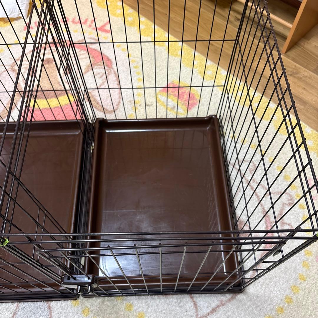 犬用ケージ 折りたたみ式 黒　大型サイズ