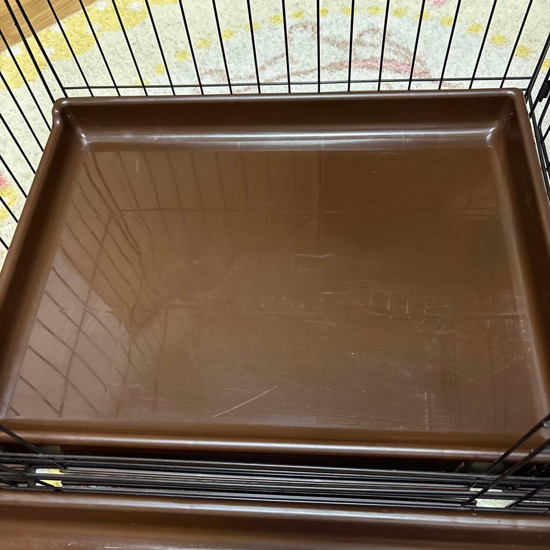 犬用ケージ 折りたたみ式 黒　大型サイズ