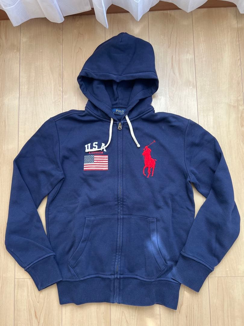 ラルフローレン　ビックポニー　ジップアップパーカー　Sサイズ