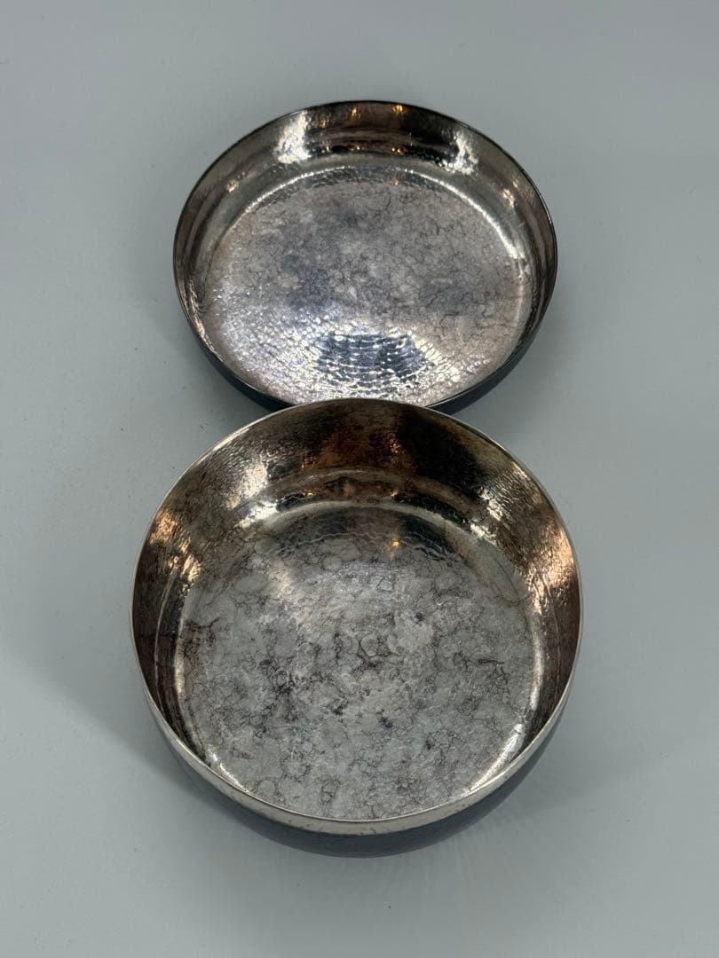 純銀槌目 香合（101g）