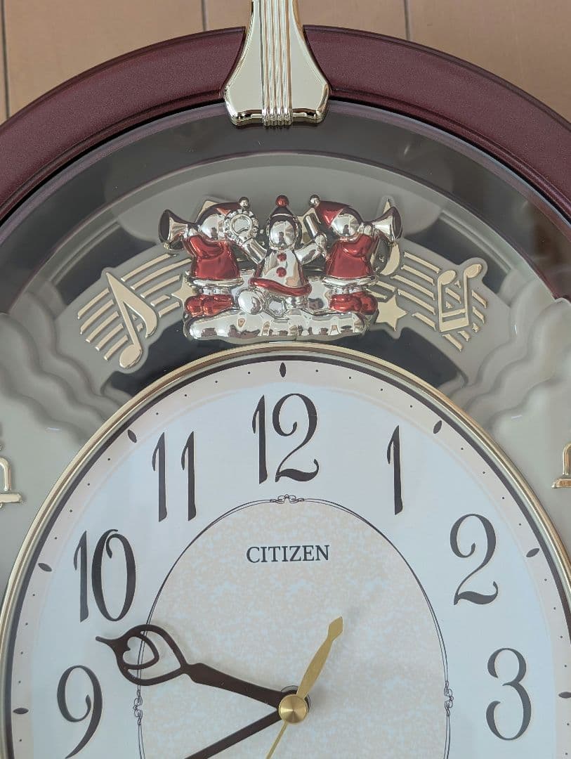 超メルカリ市限定セール【新品・未使用】CITIZEN 音楽ボックス付き掛時計