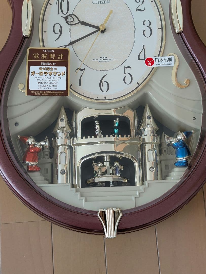 超メルカリ市限定セール【新品・未使用】CITIZEN 音楽ボックス付き掛時計