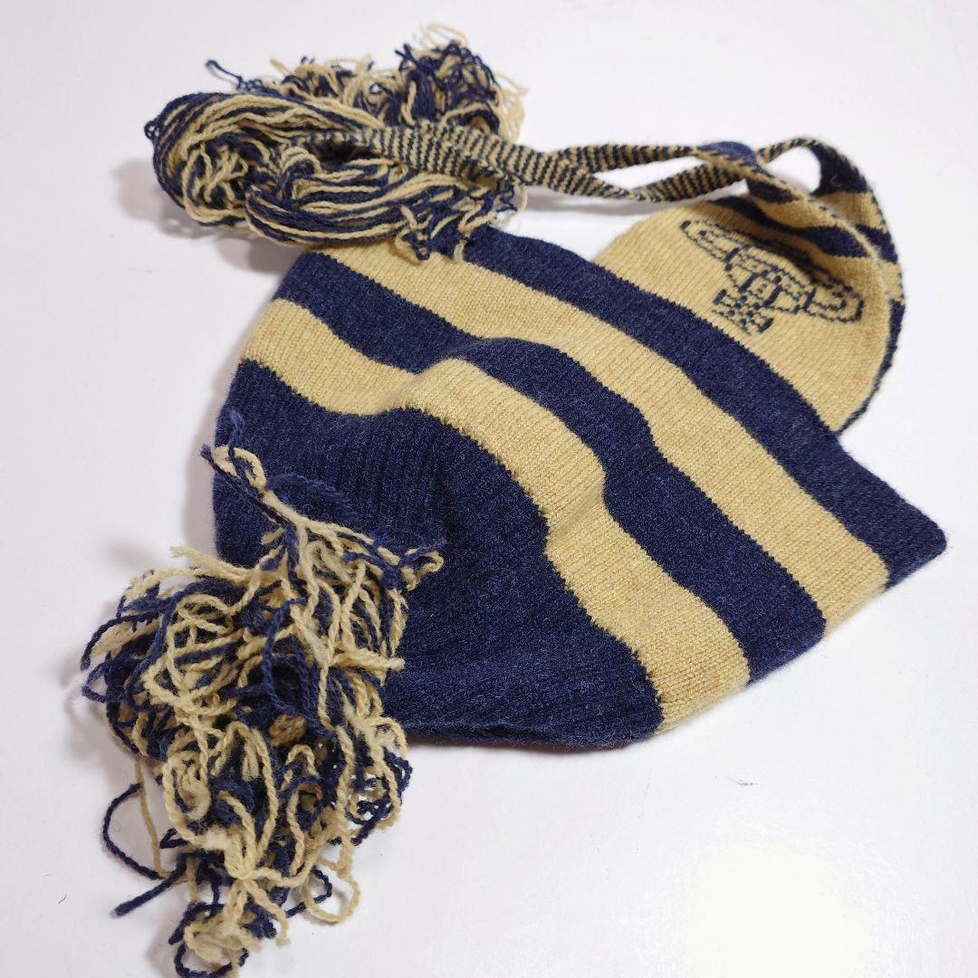 ヴィヴィアンウエストウッド フラップ付ニット帽 耳あて 日本製 ムーンバット