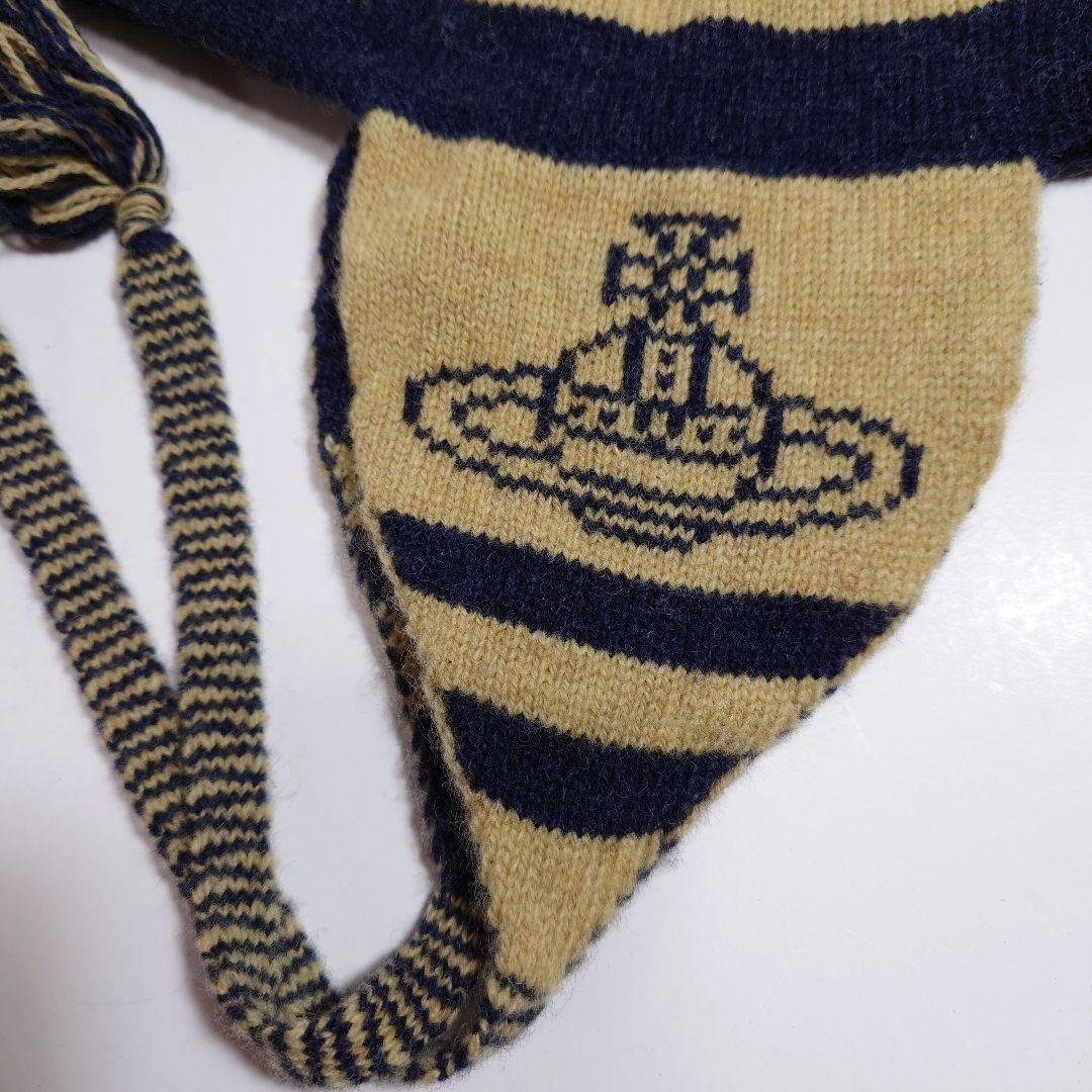 ヴィヴィアンウエストウッド フラップ付ニット帽 耳あて 日本製 ムーンバット