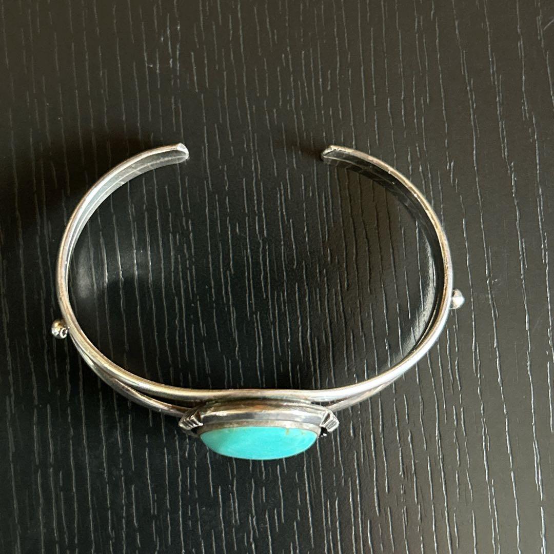 【smile】ターコイズ シルバーバングル