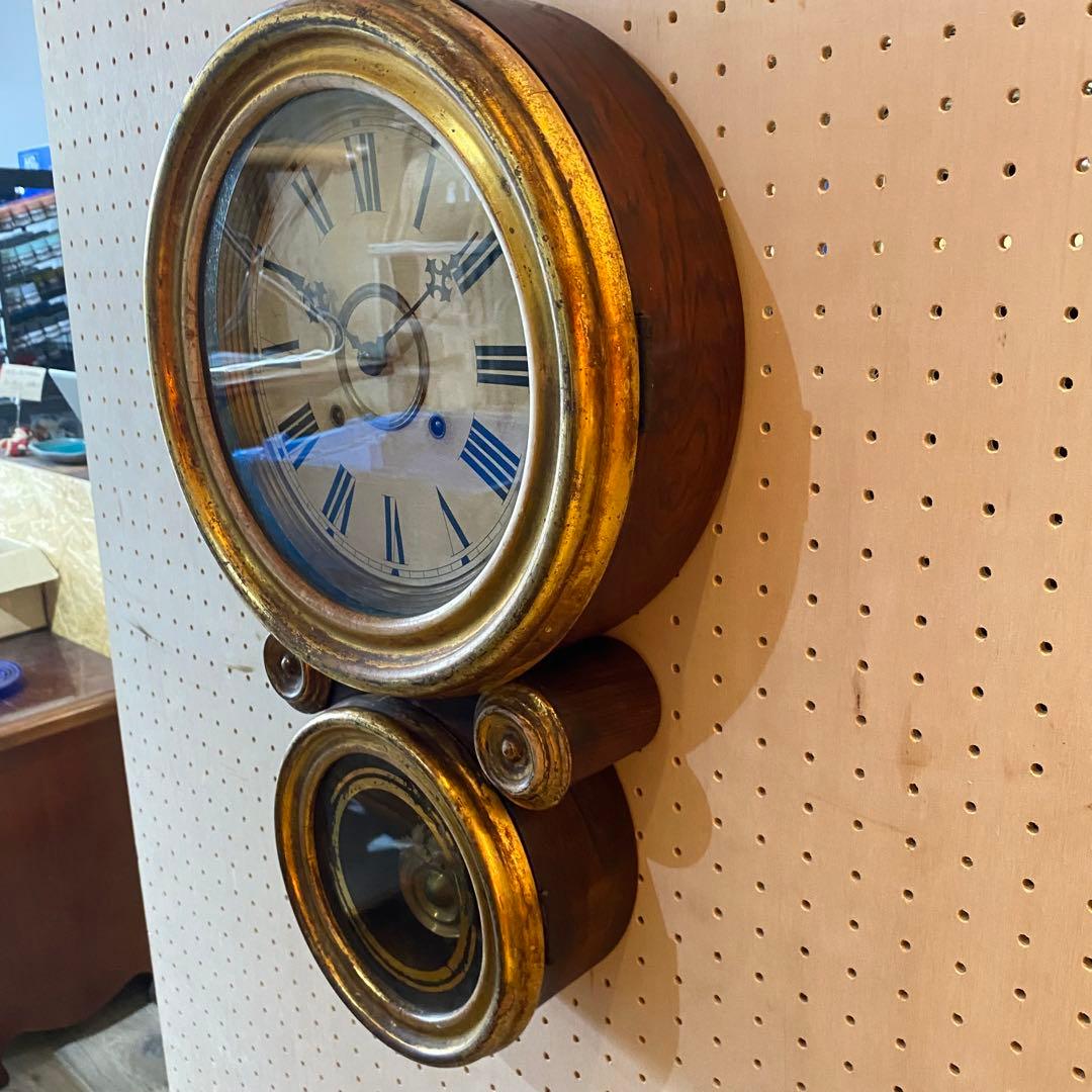 E.INGRAHAM 柱時計 だるま時計 振り子時計 機械時計　ヴィンテージ