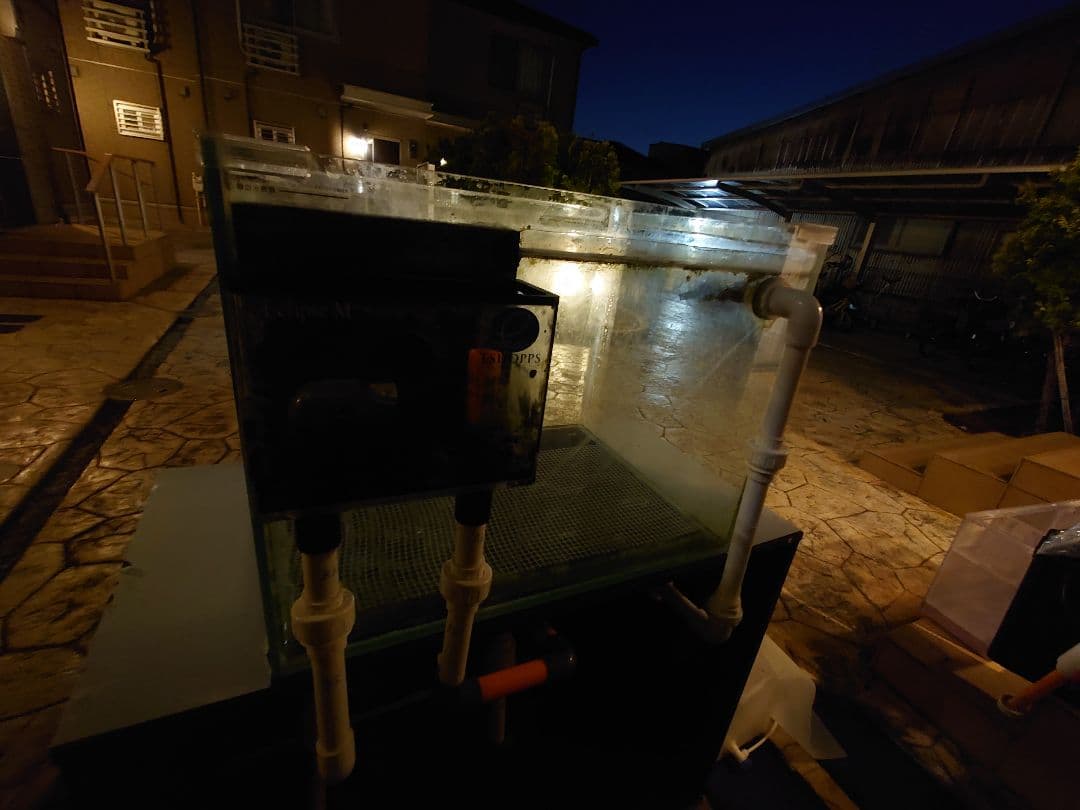 オーバーフロー水槽セット　クーラー　LED ポンプ　ヒーター