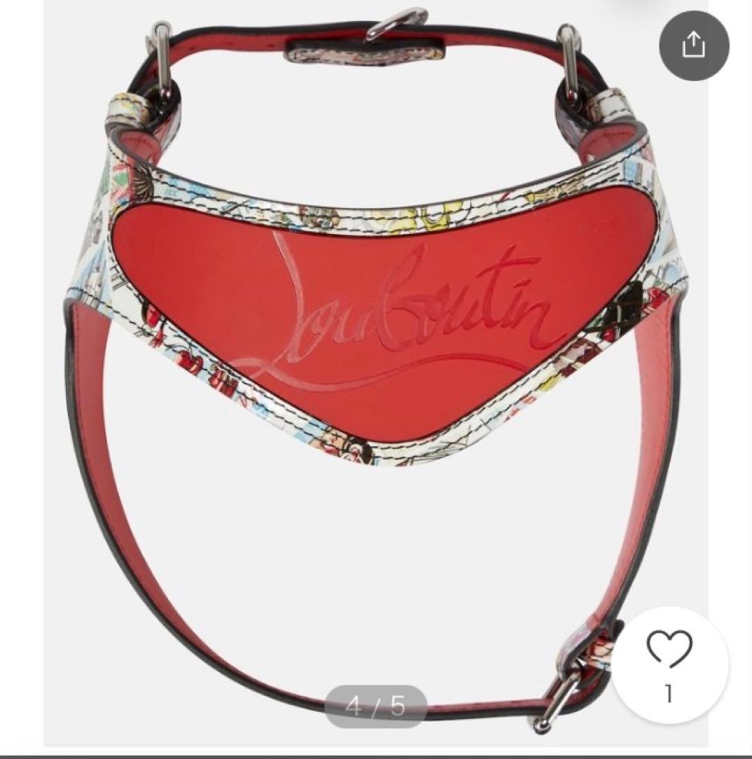 Christian Louboutin レザー犬リーシュとハーネスのセットS