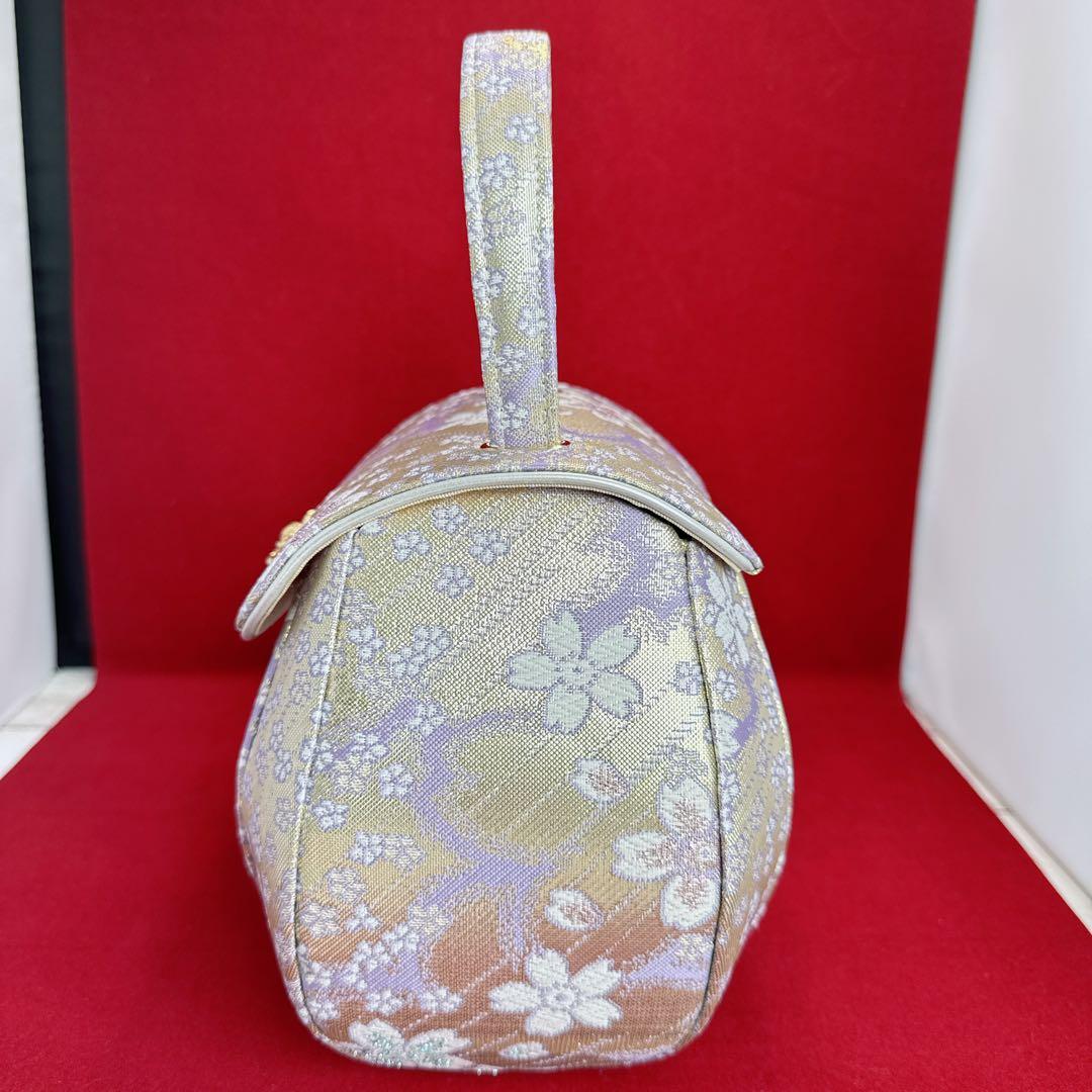 和装用バッグと草履セット　新品未使用　美品　ゴールド　桜　成人式　結婚式
