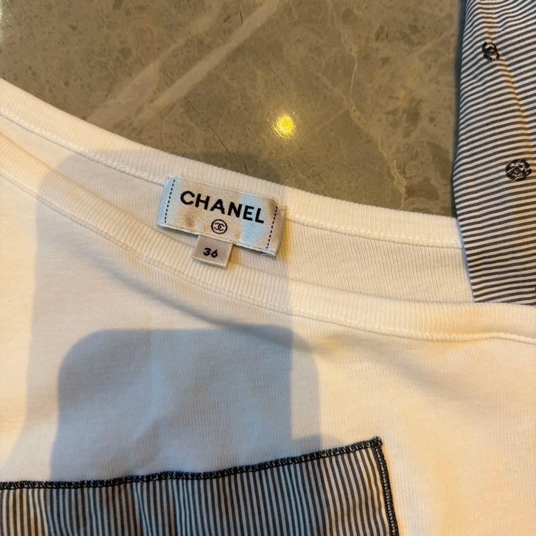 CHANEL 刺繍ロゴパッチ タンクトップ