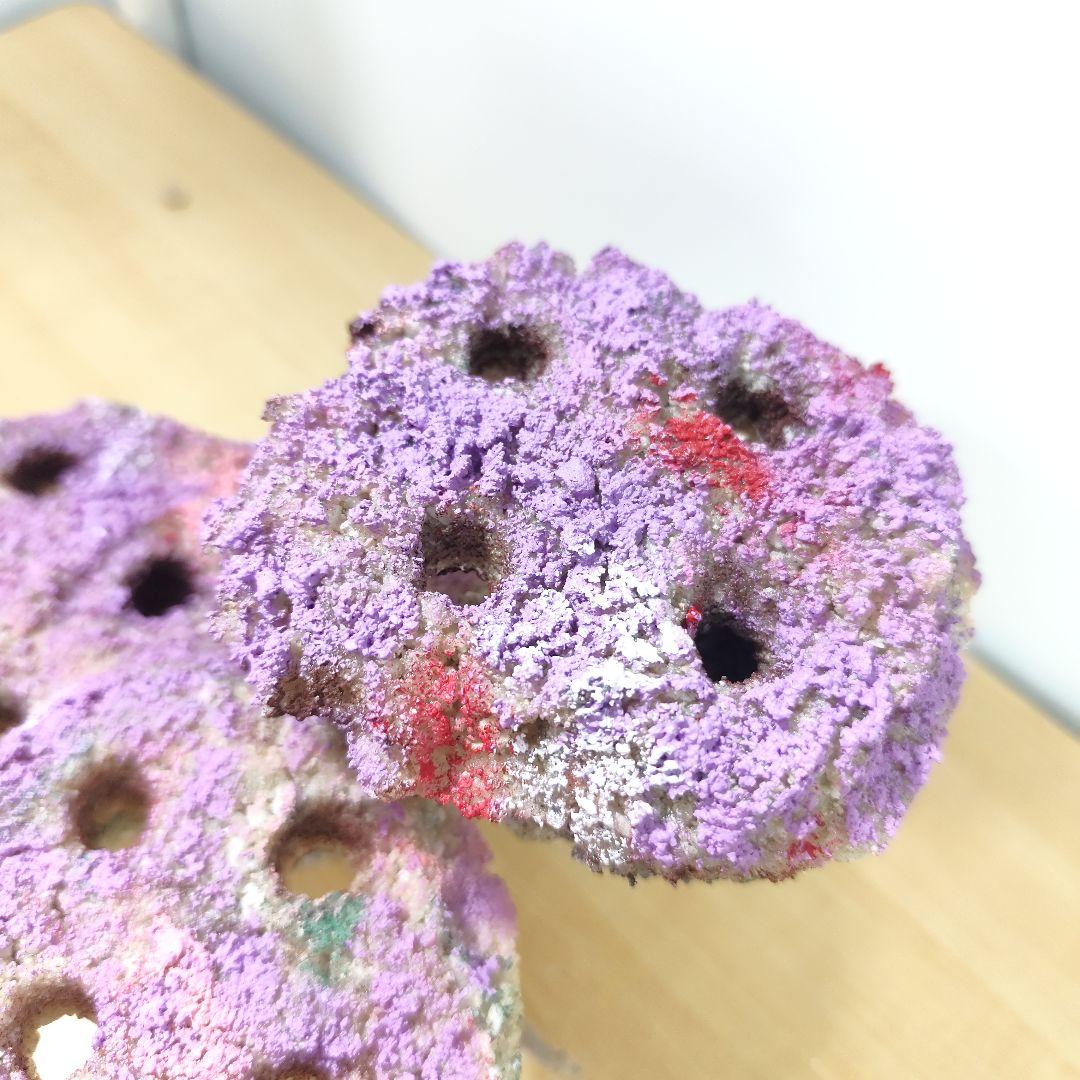 プラグ穴付き アク抜き不要人工ライブロック 海水水槽 レプリカ コーラルフラグ2