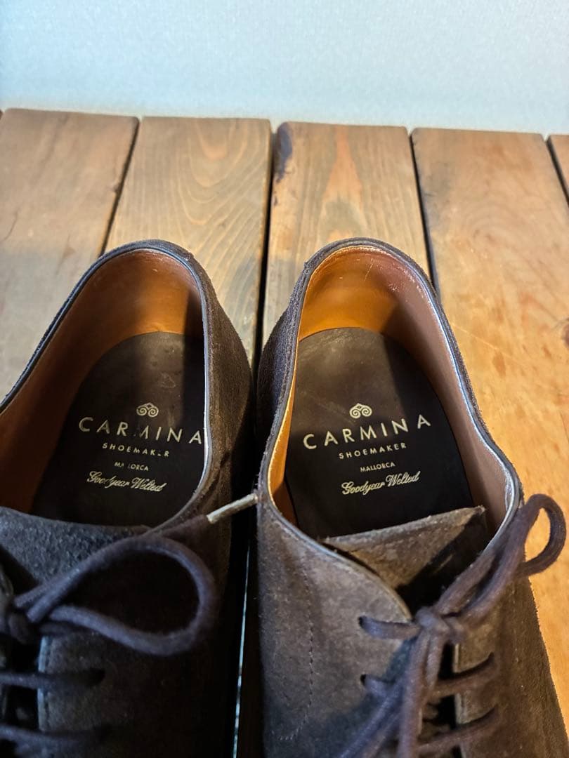 カルミナ　スエードプレーントゥ　5.5表記