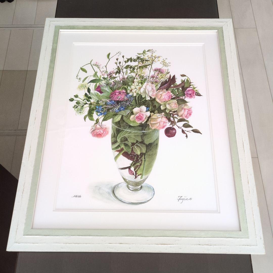 橋本 不二子 額付き 限定版画 サイン・エディション有り 作品証明書付き