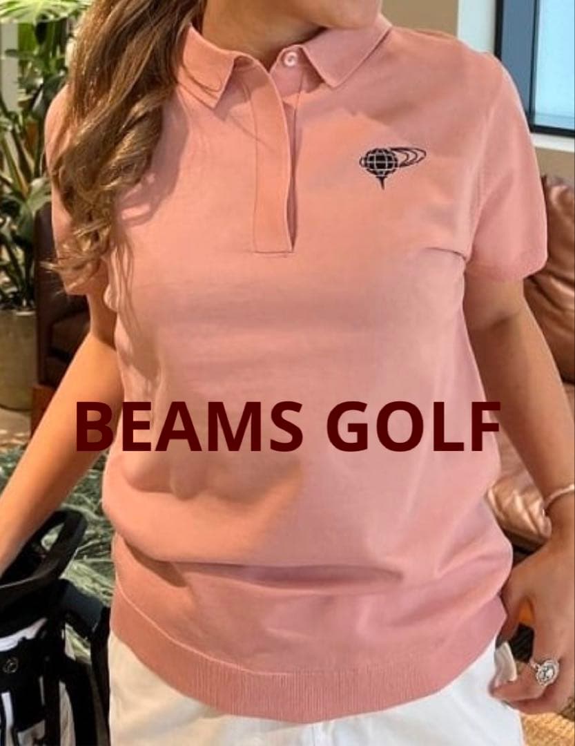 新品タグ付き BEAMS GOLF ライトニット ポロシャツ M