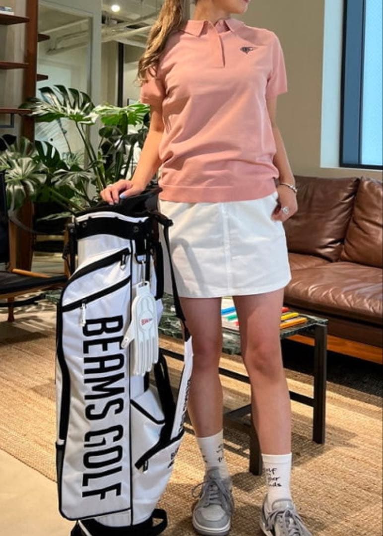 新品タグ付き BEAMS GOLF ライトニット ポロシャツ M