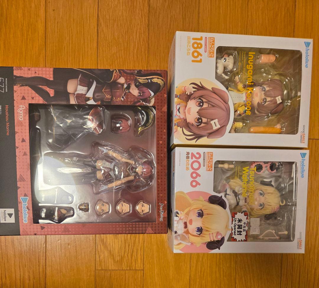 ホロライブ　ねんどろいど 戌神ころね 角巻わため 　figma 宝鐘マリン　他