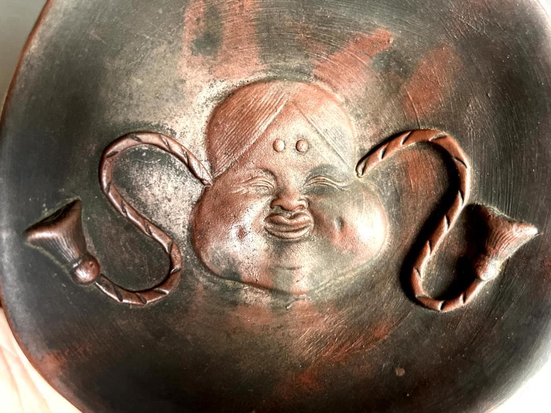 盃■覗きお福と裏鬼 酒器 酒杯 皿 平鉢 飾皿 古美術 時代物 骨董品■