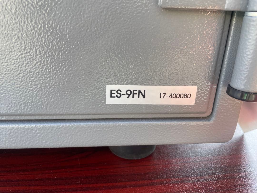 EIKOエーコー耐火金庫21.6Lシリンダー錠 指紋認証ダブルロックES-9FN