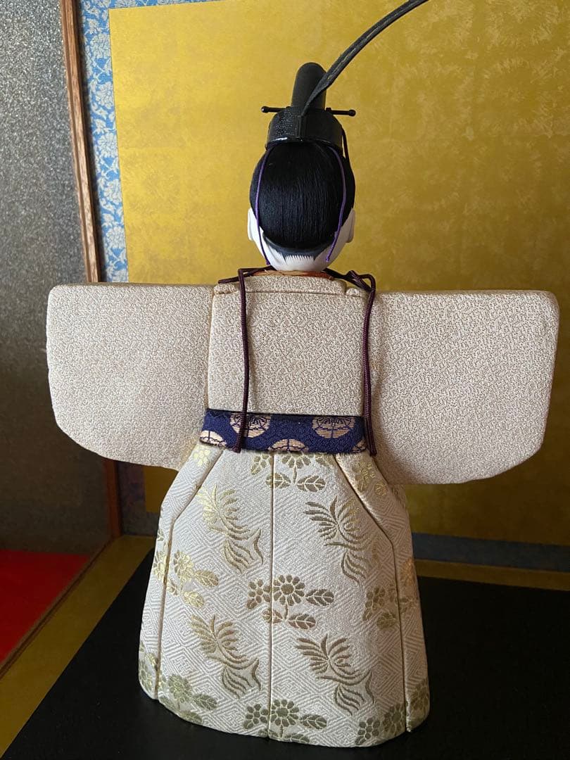 お雛様　木目込み　立ち雛　ガラスケース付き