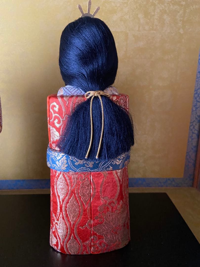 お雛様　木目込み　立ち雛　ガラスケース付き