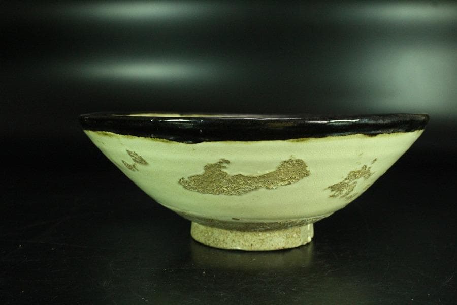 中国美術 赤絵 草花紋 碗 古美術 唐物 茶道具伝来(K-YC513)