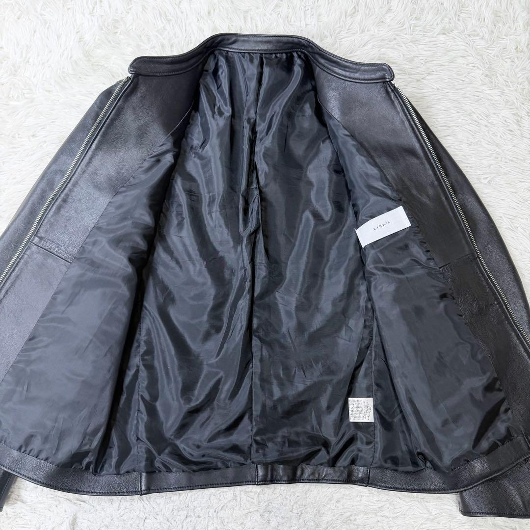 【美品】希少Lサイズ　LIDNM リドム　シングルライダース　ダウンジップ