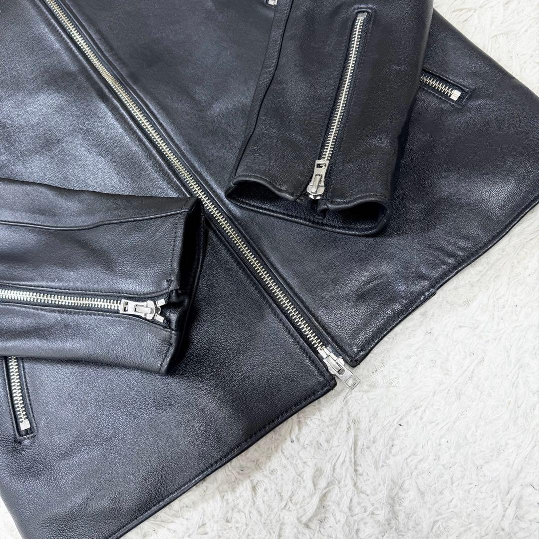 【美品】希少Lサイズ　LIDNM リドム　シングルライダース　ダウンジップ