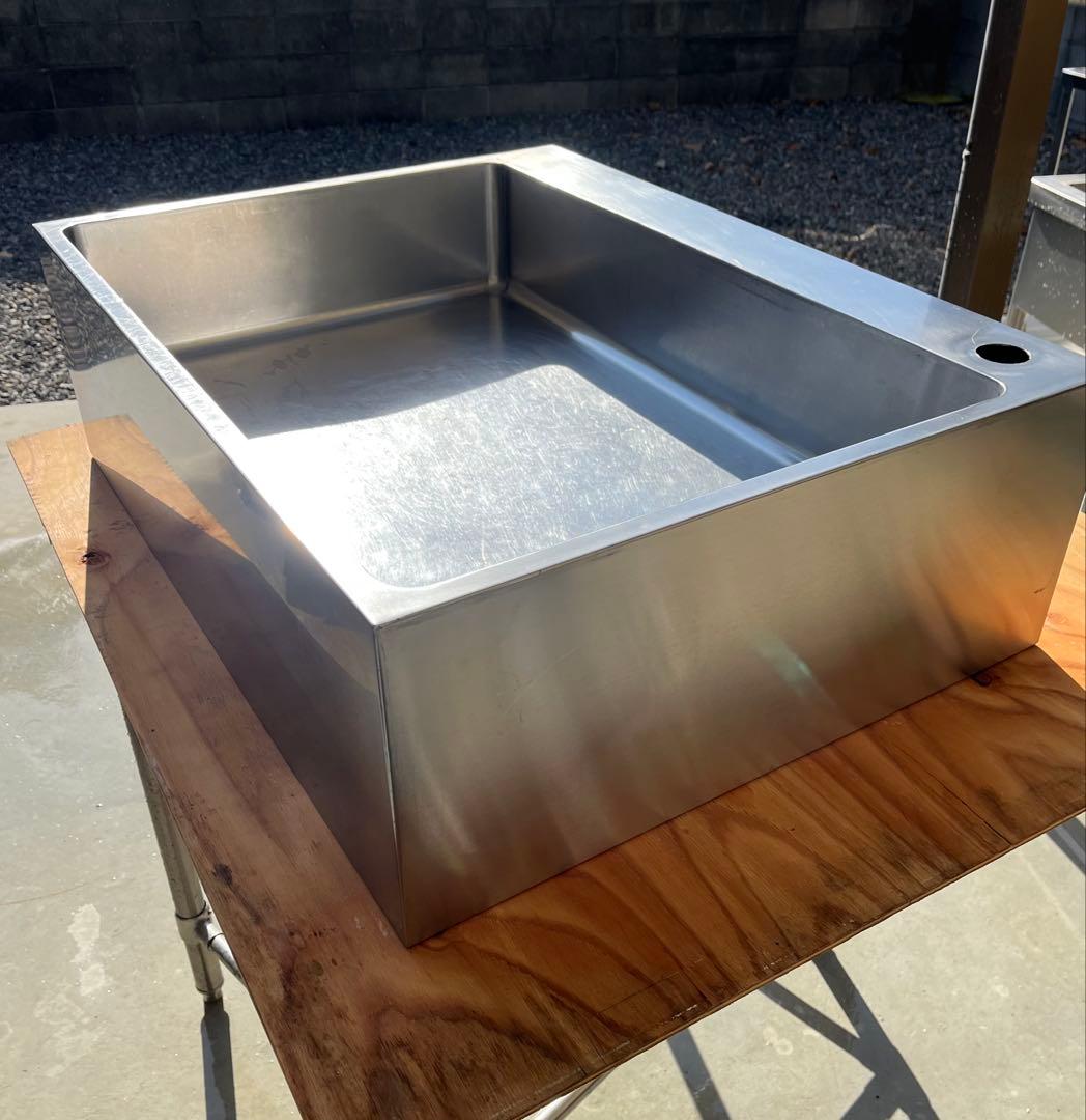 ステンレス1槽シンクトップ 流し台 780×600×250