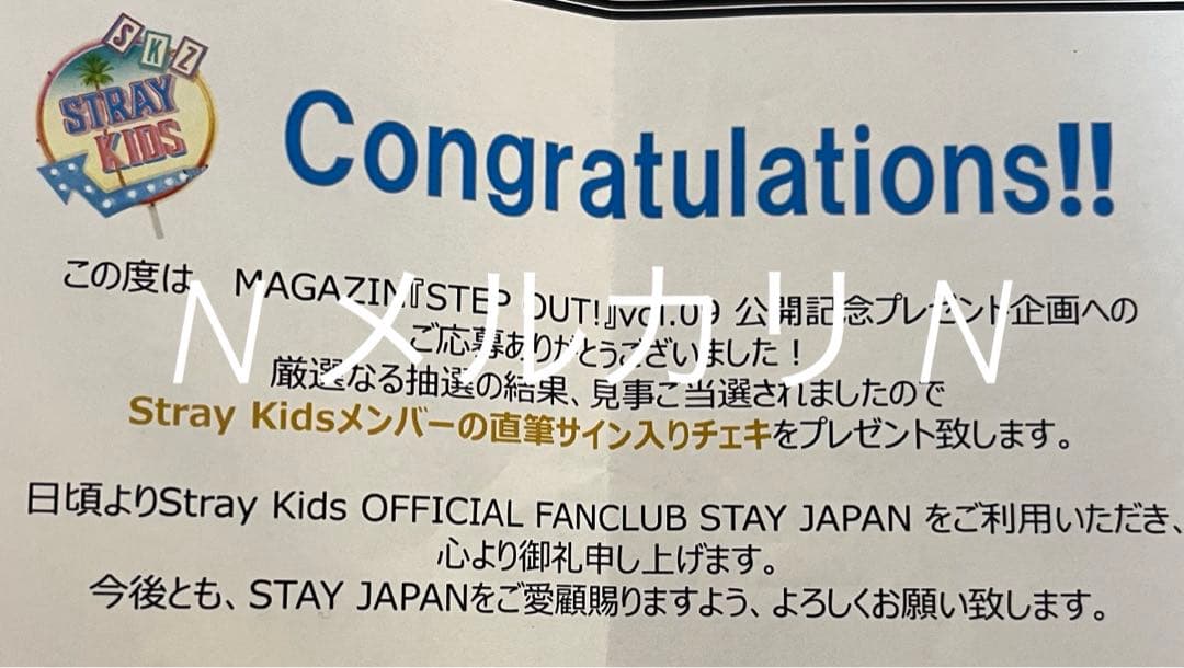 チャンビン 直筆サイン チェキ サインチェキ Straykids