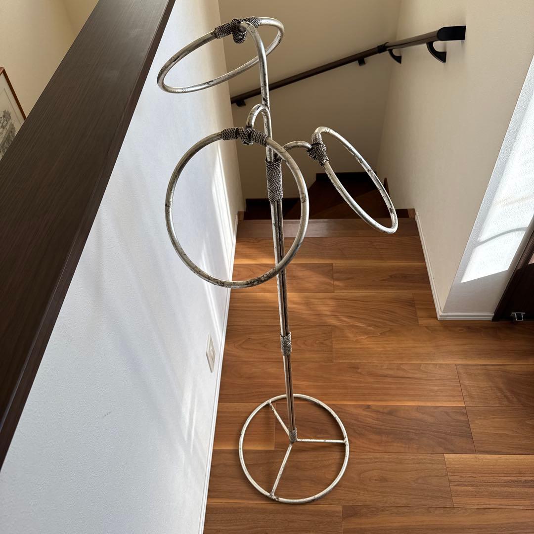 【アメリカンヴィンテージ家具】スチールリングタオルスタンド