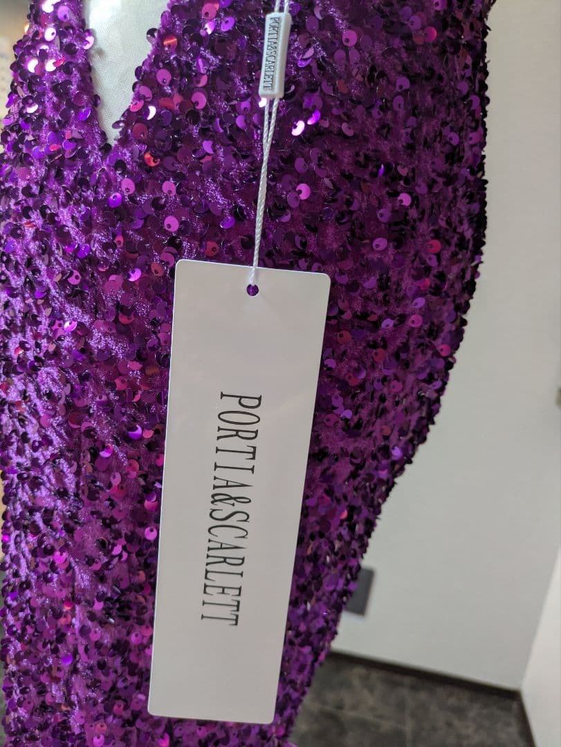 専用★ コンテストドレス マーメイド/パーティ/スパンコール 紫