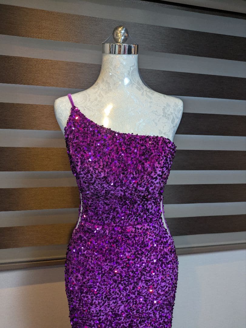 専用★ コンテストドレス マーメイド/パーティ/スパンコール 紫