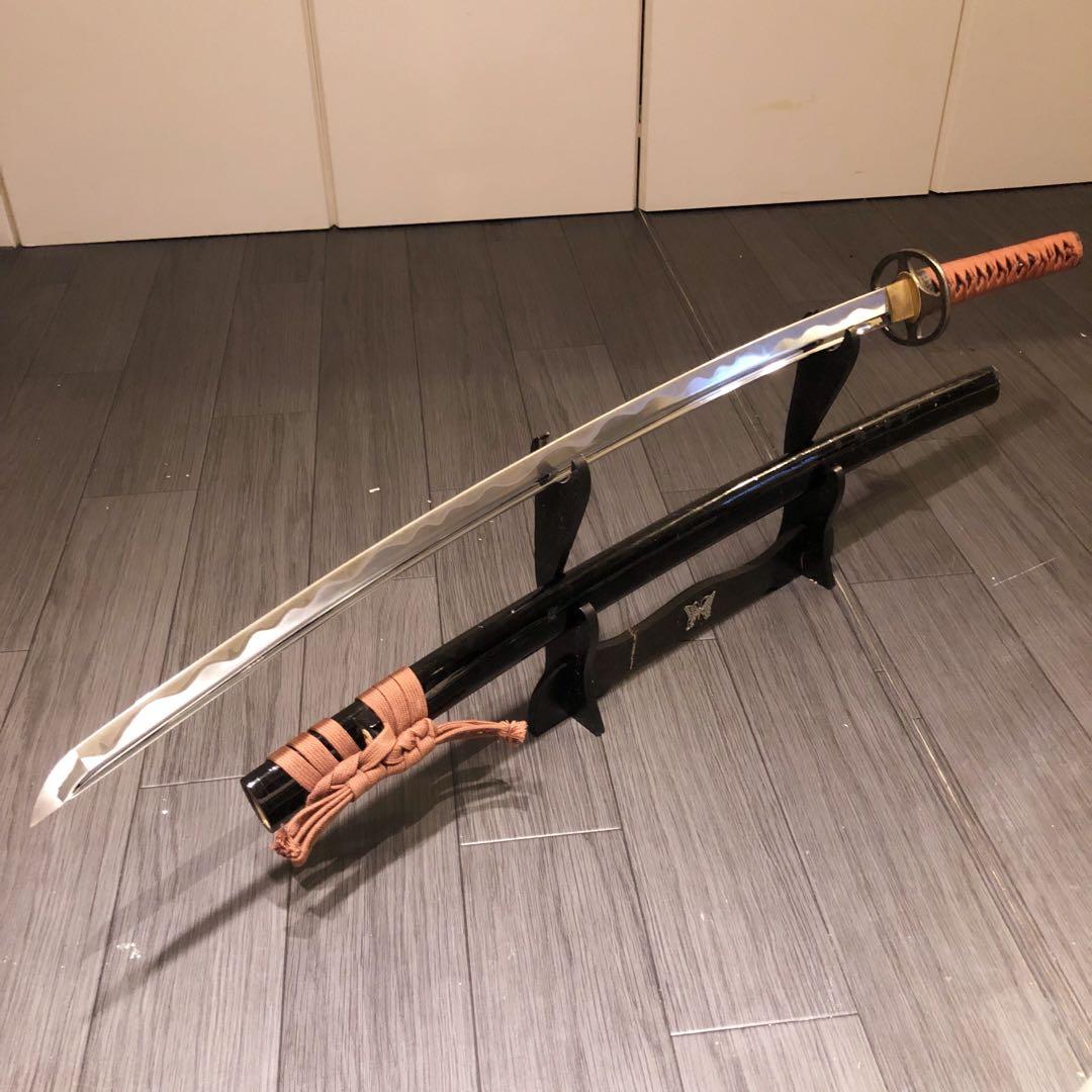 高級模造刀　高級居合刀　優波紋　亜合金刀身　名刀　居合刀　朱拵え