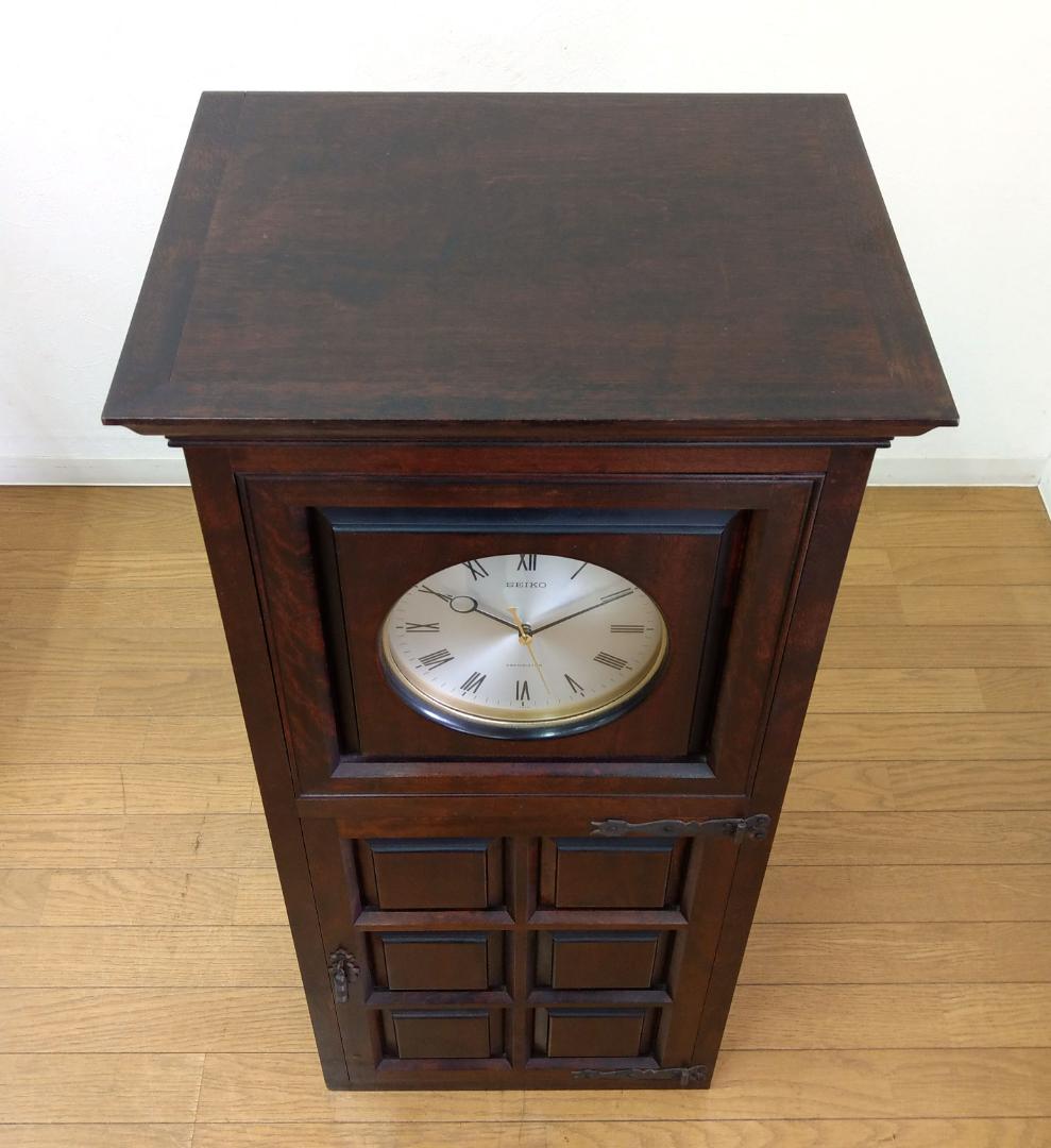 程度良 松本民芸家具 木製 ミズメザクラ SEIKO A型時計台 ホールクロック