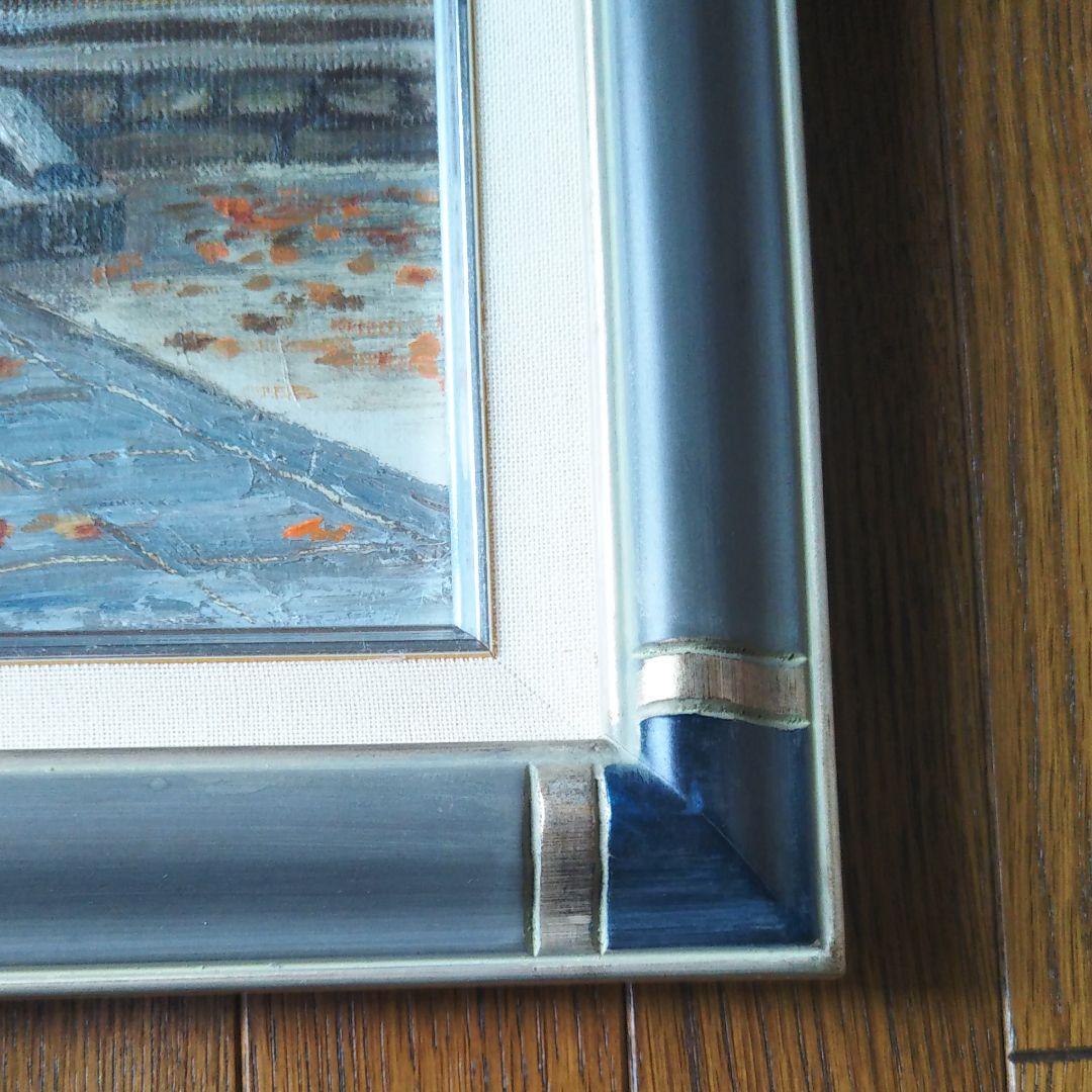 値下げしました。油絵4号、京都古刹の秋