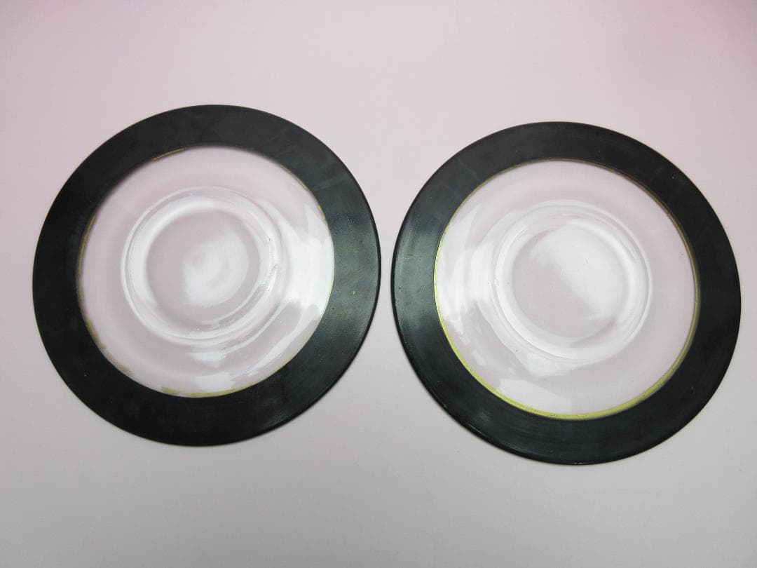 ビンテージ プレート付き 花模様 デザートグラス 70905