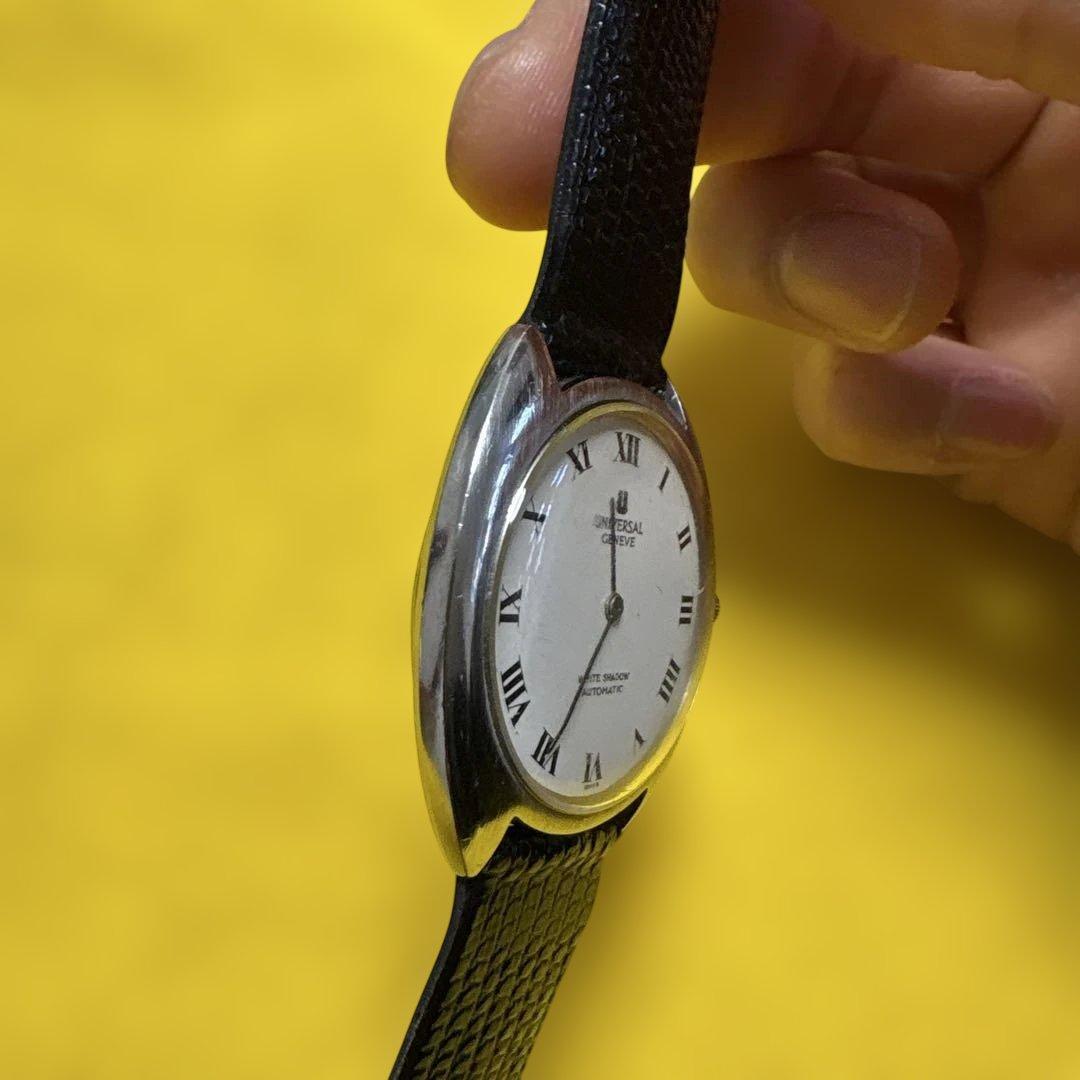 UNIVERSAL GENEVE WHITE SHADOW 自動巻き時計稼働品