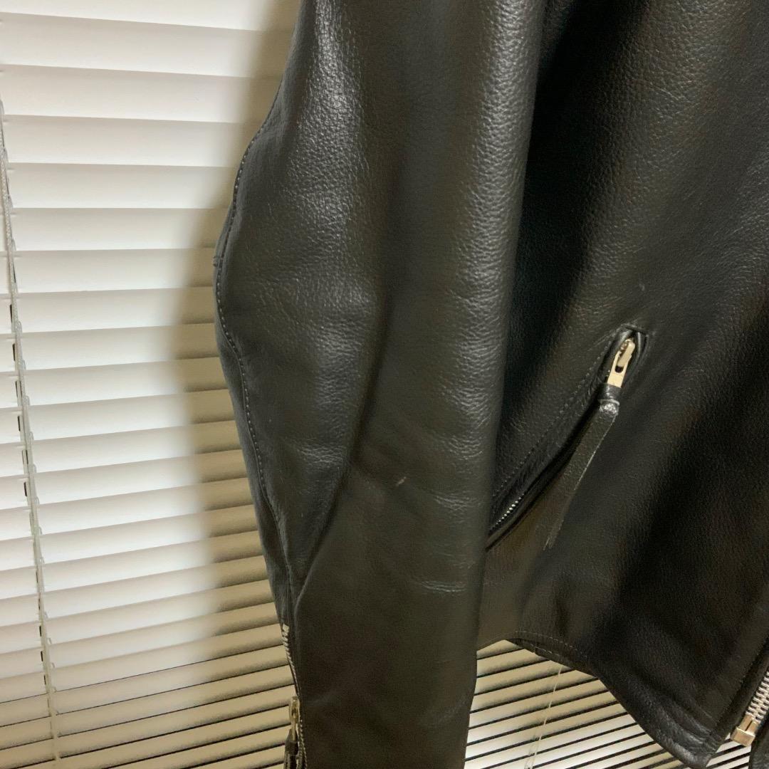 【XL】Freedom 本革レザーライダースジャケット