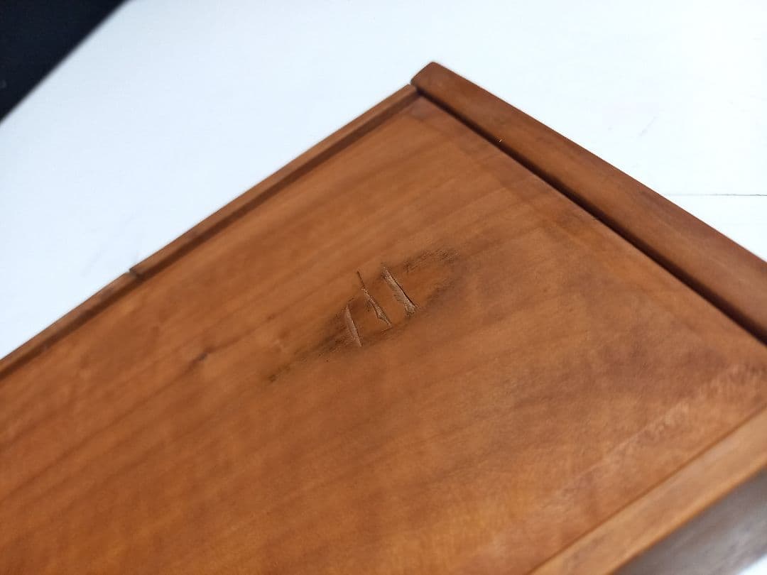 希少　明治期　指物細工　黒檀　良杢　隠し箱　からくり　飾り棚