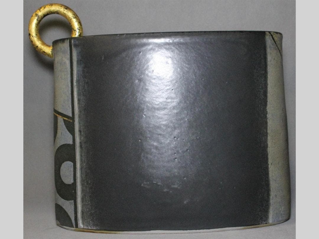 【龍風】美術品　土肥心之典作　陶器　置物　共箱付（本物保証）