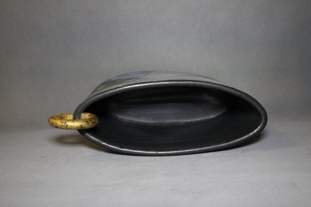 【龍風】美術品　土肥心之典作　陶器　置物　共箱付（本物保証）