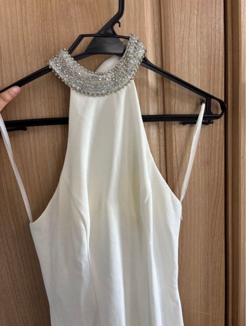 sugar ビジュー装飾ハイネックロングドレス