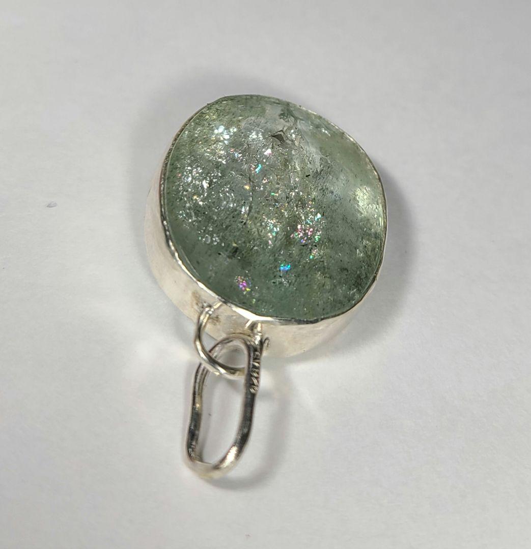 リツプラネタリウムのようなインクル★非加熱アクアマリン★ペンダントオーダー