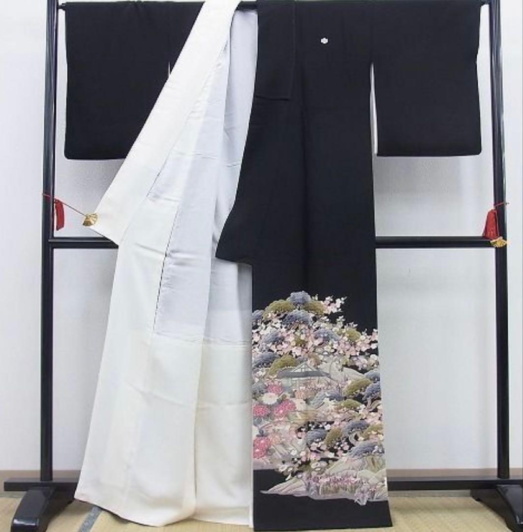 やっちゃん　本加賀友禅 作家物 黒留袖 袋帯 セット 鴛鴦 黒留袖セット