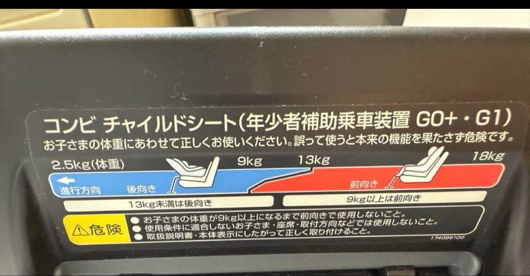 【極美品】 Combi ベビーシート ネイビー/グレー