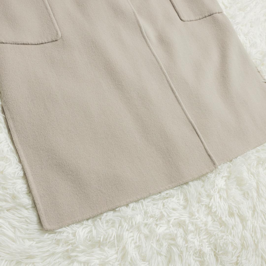 SLOBE IENA HAMILTONダブルフェイスウールロングコート ベージュ