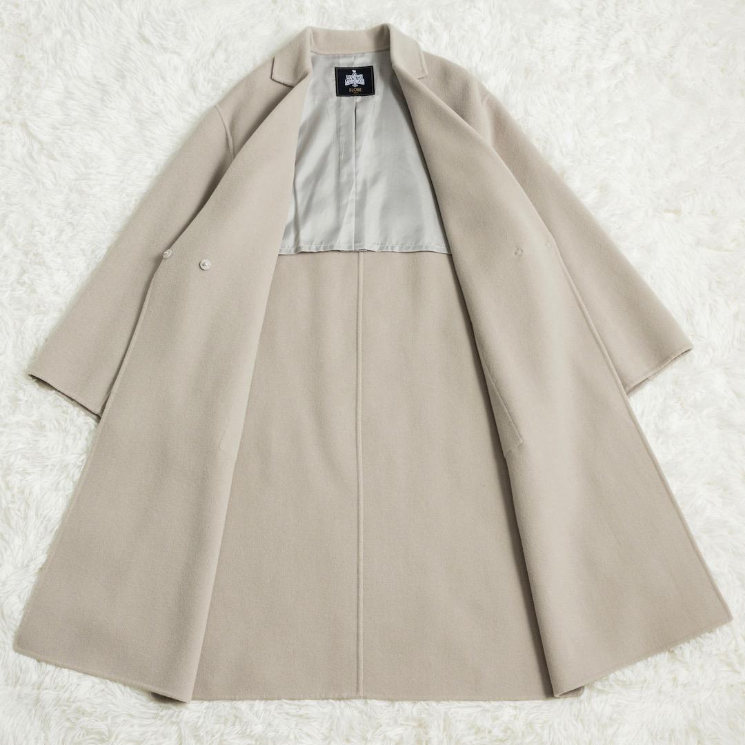 SLOBE IENA HAMILTONダブルフェイスウールロングコート ベージュ
