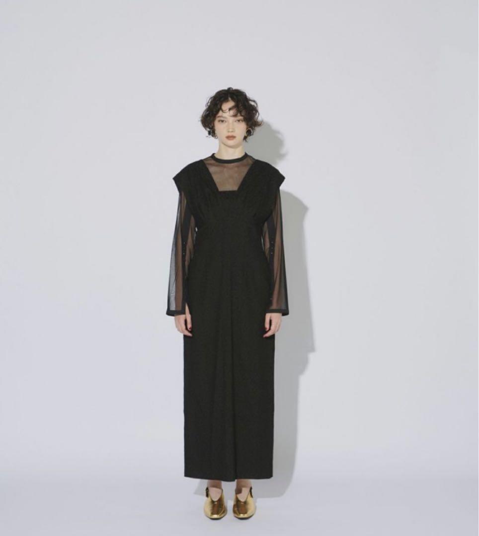 ANDRESDブラックレースパーティドレス