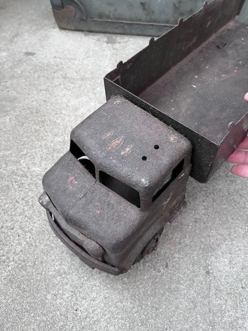 【antique】50'sミリタリー トイトラック TOY ブリキ