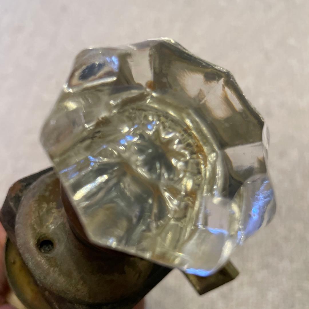 アンティーク ガラス ドアノブ